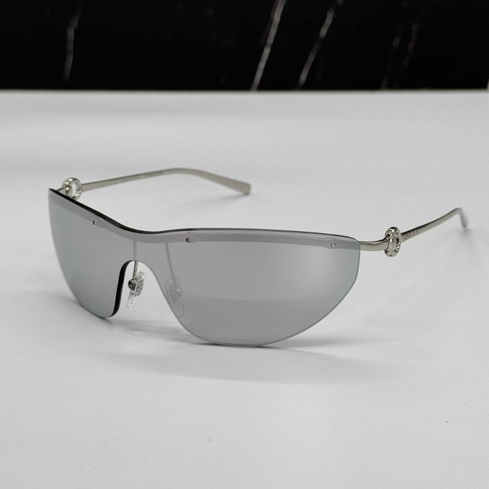 NEW GUCCI WOMEN SHIELD GG1700S 002 SUNGLASSES SILVER GREY GUCCI EYEWEAR